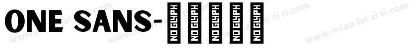 One Sans字体转换